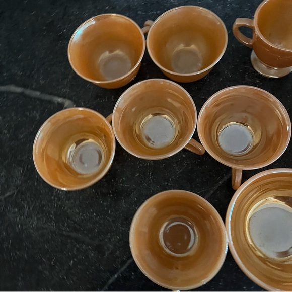 Lot of Fire King Anchor Hocking Peach Lustre Laurel Pattern Dishes - Picture 3 of 10